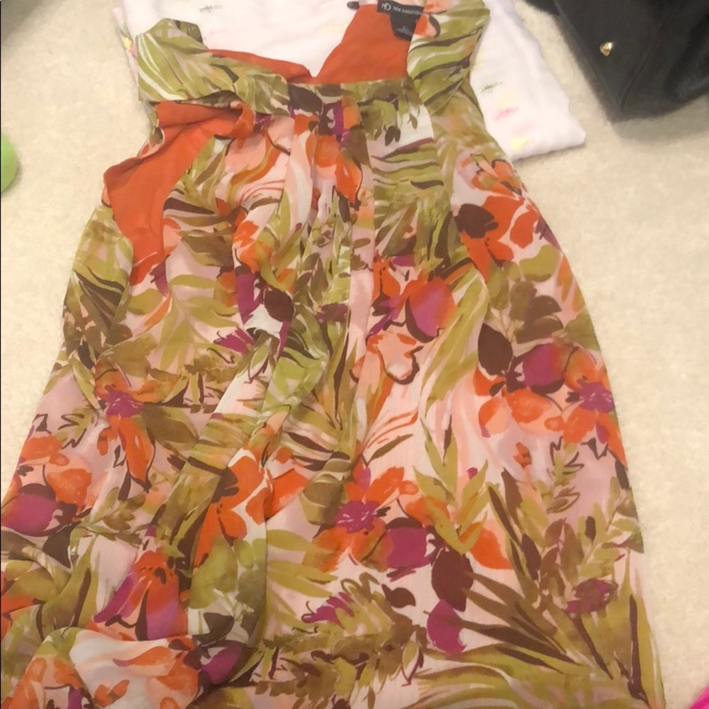 Tropical print halter top